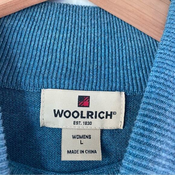 Woolrich women’s mochneck sweater long sleeve pullover size large 100% cotton - Picture 2 of 6